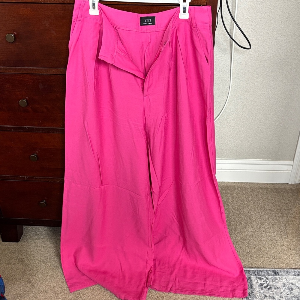 Vici Hot Pink Wide Leg Pants